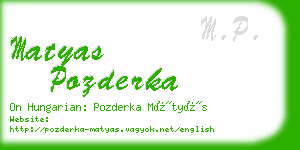 matyas pozderka business card